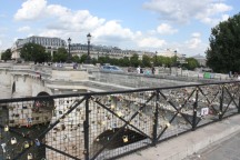 Locks have even begun appearing on the railing leading onto Pont Neuf